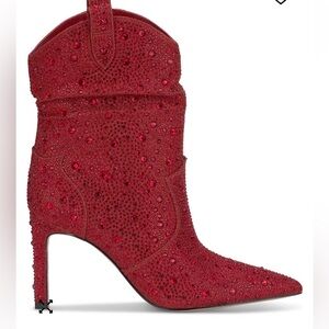 New Jessica Simpson Red Muse Shimmer Boots Sz 12